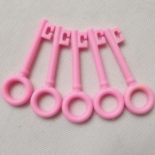 5X Key Bone Earbud Cable Wire Cord Organizer Holder Winder for Earphone Pink