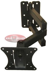 Articulating LCD LED TV Monitor Arm Wall Mount 16 19 22 23 24 27 Corners Bracket