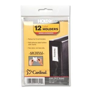 Cardinal Holdit Self Adhesive Label Holders 12 Pack Clear