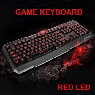 Multi Media Waterproof Red LED Backlit Light Up Game Keyboard USB 2 0 for PC