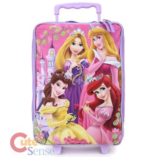 Disney Princess Rolling Luggage Soft Padded Suite Case Travel Bag with Tangled