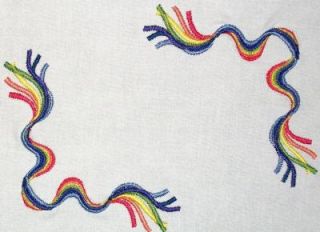 Rainbow Ropes Embroidered Quilt Label Customize for Quilt Tops or Blocks
