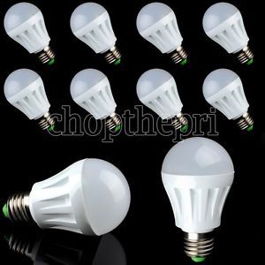 10x E27 12W Pure White SMD LED Light Bulbs Fire Resistance Super Bright Bulb