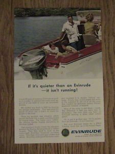 1963 Advertisement Evinrude Outboard Motor Family Fun Quiet Marine Vintage Ad