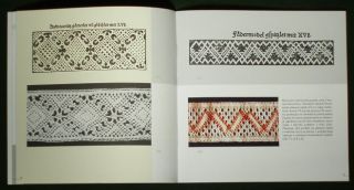 Book Slovak Folk Bobbin Lace Color Pattern Textile Design Antique Costume Linen