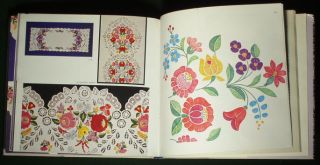 Book Hungarian Folk Embroidery Kalocsa Ethnic Pattern Floral Lace Doily Costume