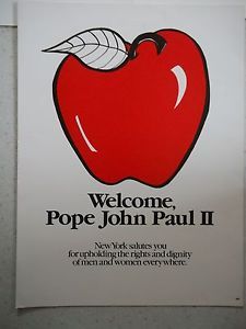 RARE 1979 New York Big Apple Posters Welcome Pope John Paul All 15 Languages