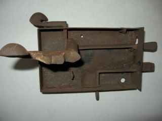 3 Antique Primitive Dutch Elbow Hand Wrought Iron Door Gate Rim Locks or Latch