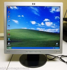 HP L1706 17" Flat Screen LCD Desktop Computer Monitor VGA Black Silver