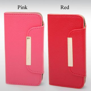 Luxury Magnetic Flip Leather Case Cover Wallet w Card Holder for iPhone 5 5g 5S