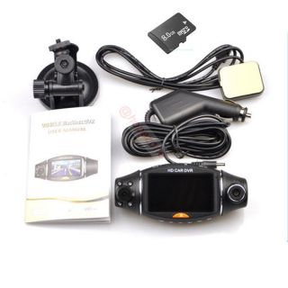 Free 8g GPS Dual Lens in Car Camera Video Register Recorder DVR Cam G Sensor