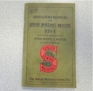 Singer Featherweight 221 Service Manual Repair Manual Sewing Machine
