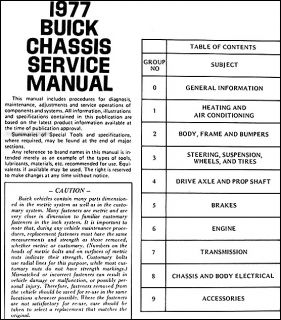 1977 Buick Shop Manual and Body Repair Manuals on CD 77