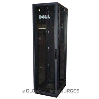 Dell 7142 Server Rack Enclosure 42U Racks Cabinet Data Black Used
