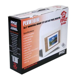 PYLE10 4'' in Wall Mount TFT LCD Flat Panel Monitor PAL NTSC Auto PLVW10IW