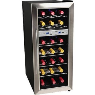 21BOTTLE Dual Zone Wine Cooler Refrigerator Compact Stainless Steel Mini Fridge