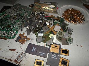 Massive Scrap Gold Recovery Lot 1lb Gold Fingers 1lb Pins 2lbs CPUs Much More