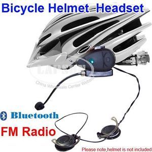 Motorcycle Bicycle Bike Helmet Bluetooth Headsets FM Radio Speakers for  GPS