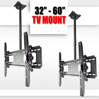 2 PC Tilt TV Wall Mount Ceiling 32 37 42 46 50 52 60" LCD LED Plasma Flat Screen