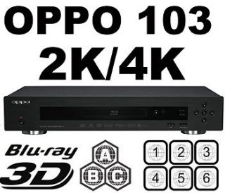 OPPO BDP 103 2K 4K 2D 3D Multi Zone All Region Code Zone Free Blu Ray DVD Player