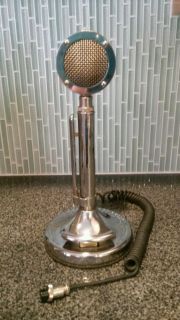 Astatic D 104 Silver Eagle Lollipop Microphone 3 Pin Ham Radio Super Nice