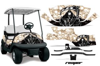 Club Car Precedent Golf Cart Graphic Kit Wrap Parts AMR Racing Decals Reaper Tan