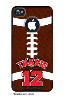 Custom Monogram Otterbox Commuter Phone Case iPhone 4 4S 5 Football Sports Fan