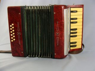 1960 Vintage Russian Malosh Music Instrument Toy Harmonica Accordion Concertina