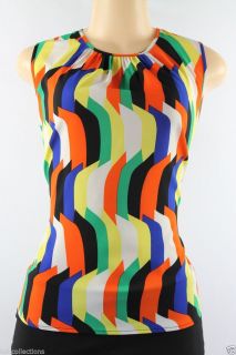 Calvin Klein Sleeveless Blouse Multicolored Combination Size M