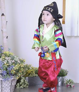 HANBOK Dolbok 1st Birthday 3035 Korean Korea Dress Baby Boy Multicolored Stripes