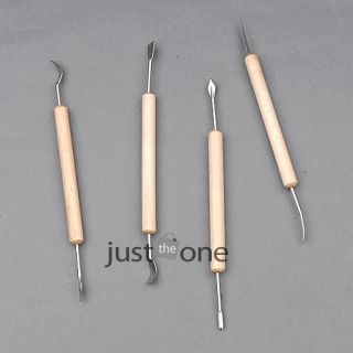 11 in 1 Wax Carving Modeling Pottery Clay Soap Tools Set Wood Handle Sculpting