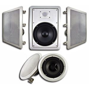 Acoustic Audio HT 85 in Wall Ceiling Home 5 1 Theater 8" Speaker System 1500W