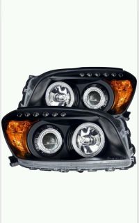 Anzo Headlights Black Clear Projector with Halo for 2006 08 Toyota RAV4 111120