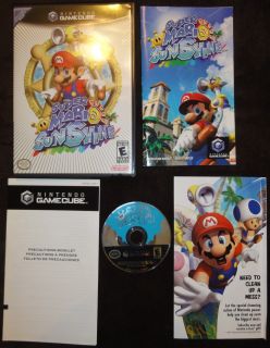 Super Mario Sunshine Complete for Nintendo GameCube w Case Manual Inserts Nice