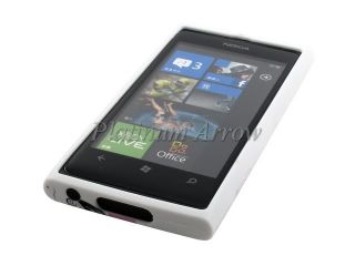 Soft Rubber Case Cover Screen Protector for Nokia Lumia 800 Butterfly w P