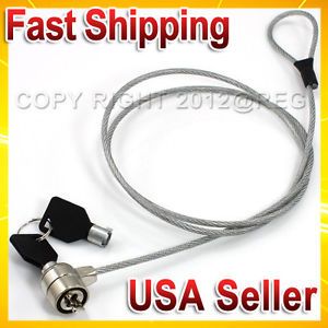 Notebook Laptop Computer PC Security Anti Theft Lock Cable Chain with Two Keys