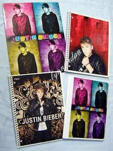 Justin Bieber Composition Book Notebooks Folder School Supplies New