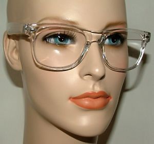 New Crystal Clear Frame Lens Non Optical Nerd Fashion Glasses