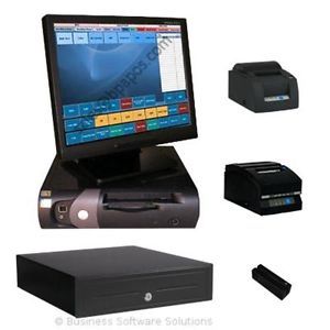 1STN Dell Restaurant POS Touch Screen System w Software Kitchen Printer Swipe