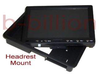 7" Headrest Car Reverse Display 2 AV RCA VGA POS Touch Screen TFT LCD Monitor US