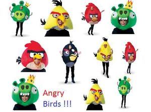 Rovio Angry Birds Mask or Costume Yellow Red Black Bird King Pig 1 Costume