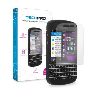Techpro Premium Shatter Proof Tempered Glass Screen Protector for Blackberry Q10