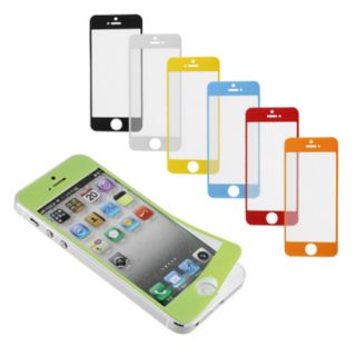 Colored Screen Protector Kit for Apple iPhone 5 Glass Touchscreen Film Shield US