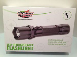 Interstate Batteries LED Rechargeable Flashlight 120 Lumens New