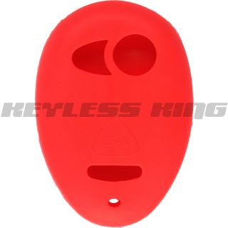 New GM Red Keyless Remote Key Fob Case Skin Jacket Cover Protector Gelly
