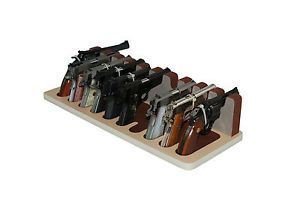 Creighton 10 Slot 04 Almond Brown Pistol Gun Rack for Safes Display Storage