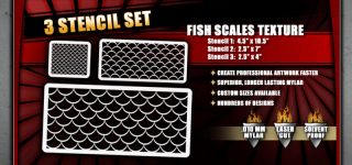 Fish Scales Airbrush Stencil Template