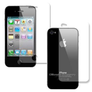 Front Back Screen Protector Apple iPhone 4 4G Accessory
