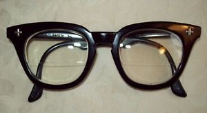 Original Vintage "Bausch Lomb" Black Safety Glasses 46 20 Tart Arnel Style