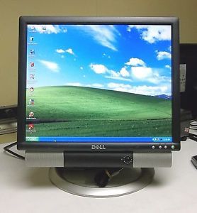 Dell 1704FPVT 17" LCD TFT Computer Desktop Monitor DVI VGA USB w AS500 Speaker
